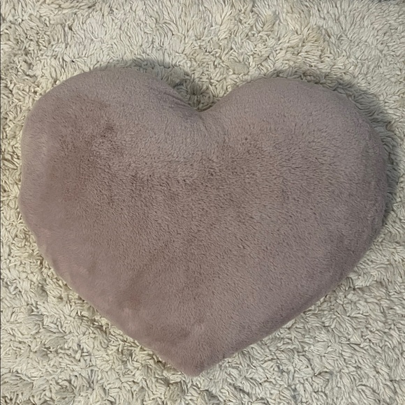 Other - Heart-Shaped Plush Pillow - Brown